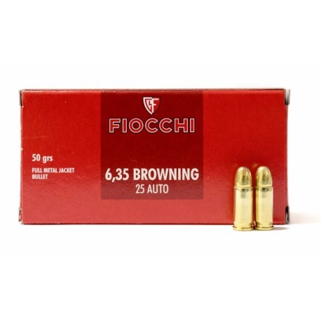 FIOCCHI MUNIZ 6,35 BROW 50GR FMJ 50X